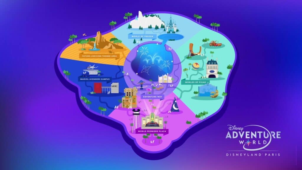 Carte Parc Disneyland Paris Adventure World