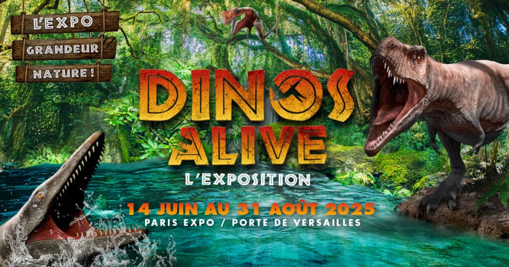 Dinos Alive exposition paris 2025